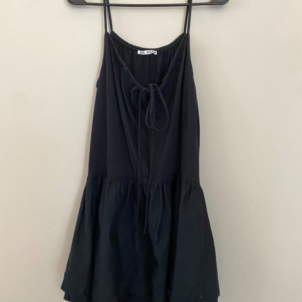 Zara (M) Black Spaghetti Strap Dress